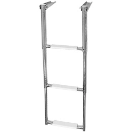 Трап телескопический складной 3 белых ступени 310 мм (040102WT)